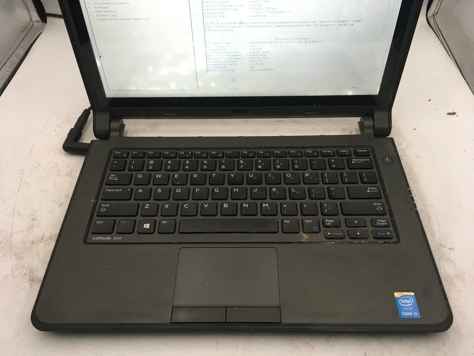DELL LATITUDE 3350 -BOOTS TO BIOS- INTEL I5 5200U - NO RAM - 13" -READ DESC- BB - Image 3 of 4