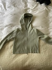 John Galt For Brandy Melville Cotton Crop Zip Up Hoodie One Size