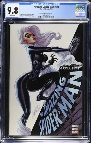 Amazing Spider-Man #800 J Scott Campbell Black Cat Trade Variant CGC 9.8