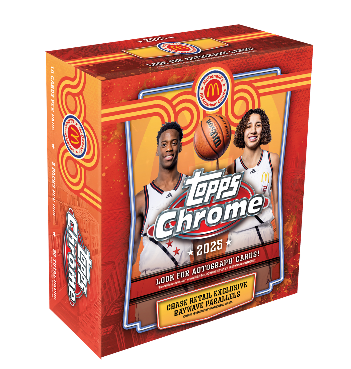 2025 TOPPS CHROME McDonald's MEGA BOX (50 cards) All-American