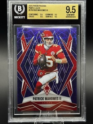 Panini 2025 Phoenix Purple Lazer Patrick Mahomes II Chiefs #1 94/99 BGS 9.5