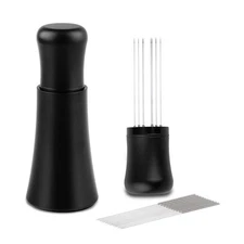 Professional Espresso Distribution Tool with 7×0.35mm Stainless Needles Extra 7