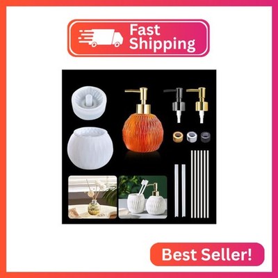 Koonafy Bottle Resin Mold with Pump Soap Dispenser Resin Mold Perfume Bottle Sil