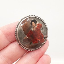 Antique Sterling Silver The Red Boy Brooch After Sir Thomas Lawrence Mott TLM