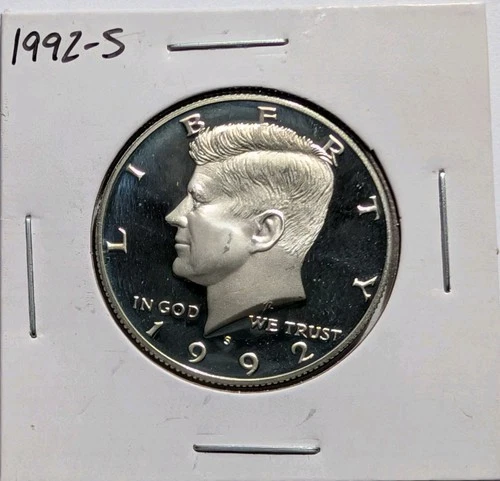 1992-S Kennedy Silver Half Dollar, 1992-S Proof, 90% Silver