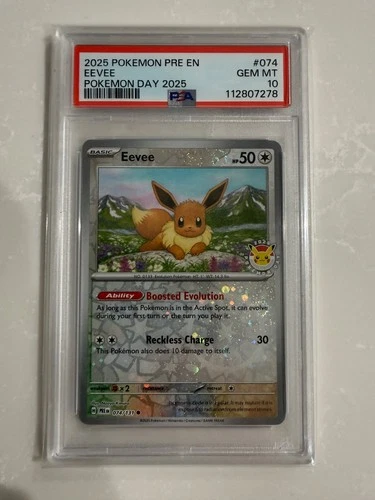 2025 Pokemon Day Eevee PSA 10 GEM MINT Promo #074 PRE EN Holo