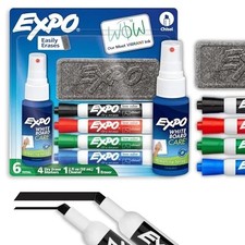 EXPO Dry Erase Marker Starter Set, Chisel Tip, Assorted Colors, 6 Piece-New