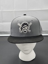 Pittsburgh Pirates MLB Authentic New Era 59FIFTY Fitted Cap - GrayBlack 5950 Hat