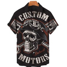 Men's Hawaiian Shirt Retro Shirt Horror Skull Summer 3d Fashion Shirt