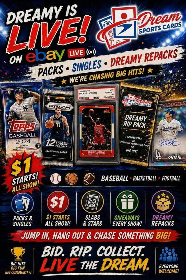 🚨 $1 STARTS ALL SHOW! Singles, Packs & DREAMY Hits
