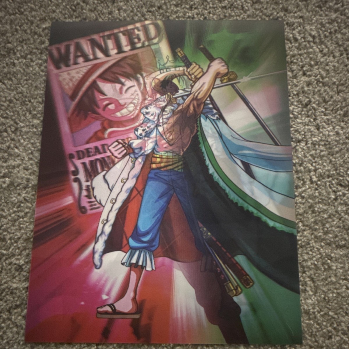 One Piece Monkey D. Luffy & Roronoa Zoro Wanted Design Paper