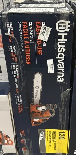 Husqvarna 120 Mark 3 Chainsaw, 38-cc, 2-Cycle X-Torq Engine, 16 Inch 97079616