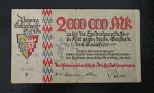 Germany - Kiel 2 Millionen Mark 1923 Provinz Schleswig Holstein, VF
