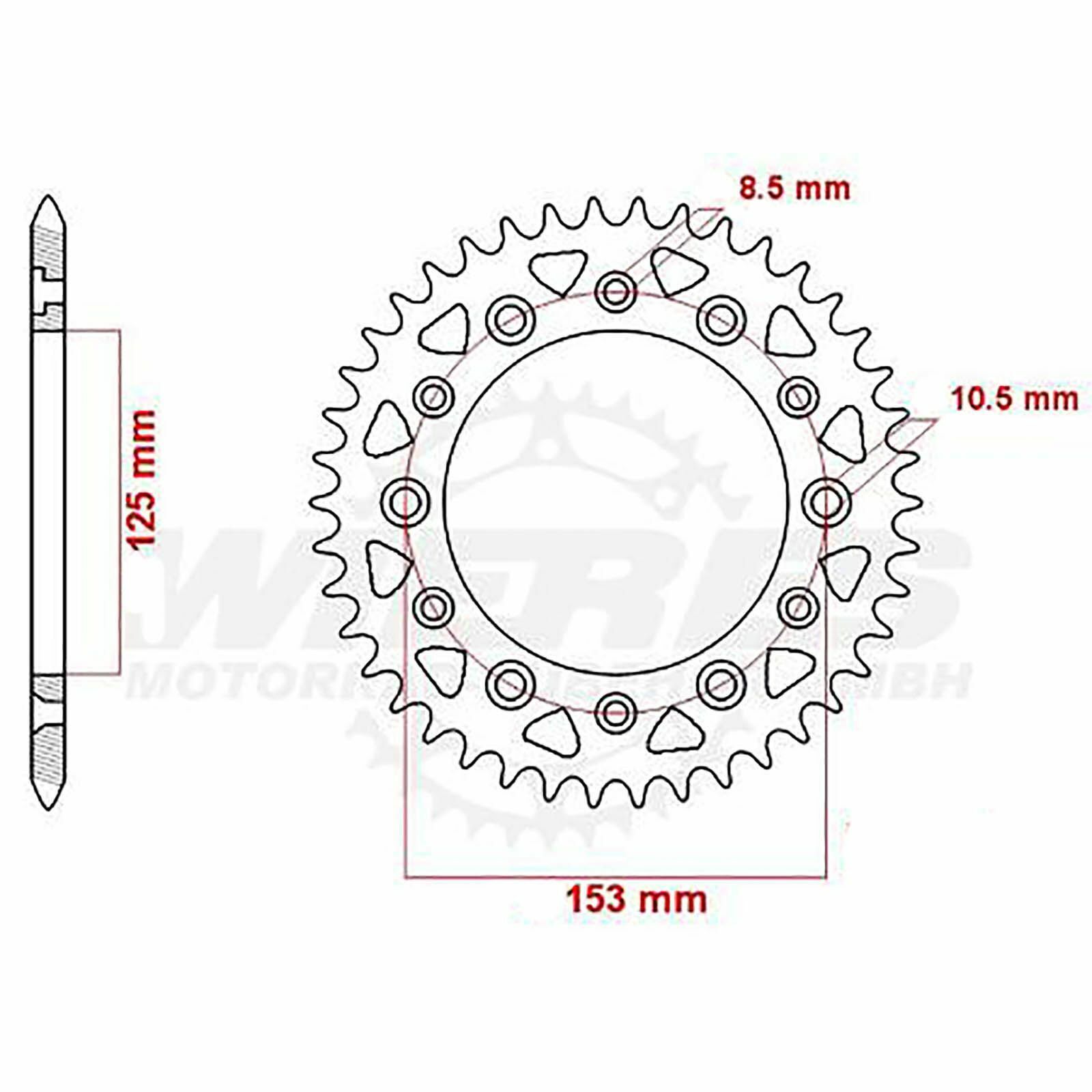 Aazon.co: Caltric O-Ring Drive Chain With Front Rear Sprockets Kit - Foto 4
