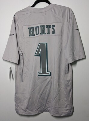 Nike Jalen Hurts Gray Philadelphia Eagles Super Bowl LVII Patch Jersey ...