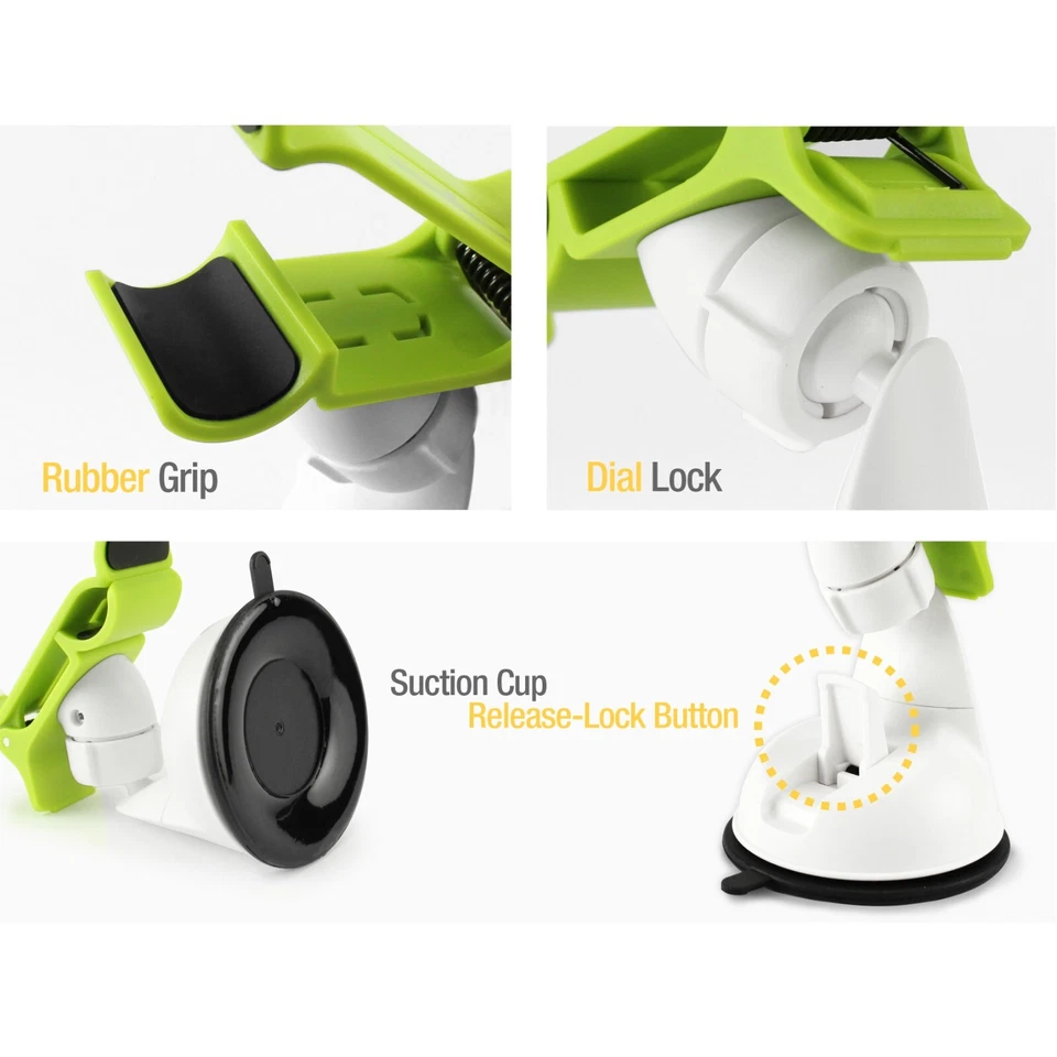 Car Windshield Dashboard Phone Holder for Phones up to 4.3 Inches Wide - Pink - Image 4 of 4