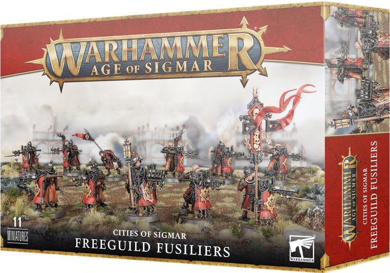 Freeguild Fusiliers infanterie de tir avec boucliers pavois pour Warhammer