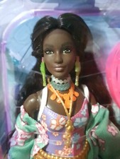 Travel 2023 African Black Barbie Doll with Beach Fashion, Barbie Extra Fly 