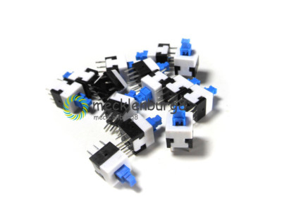 30Stks Blue Cap Self-locking Type Square Button Switch Control 8X8mm NEW