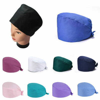 Unisex Nurse Hat Cotton Bouffant 