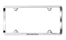 Mercedes-Benz Laser Etched Polished 304 Stainless Steel Slimline License Plate