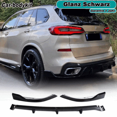 Glanz Schwarz Diffusor Heckdiffusor Heckschürze für BMW X5 G05 M-Paket M50i 18UP