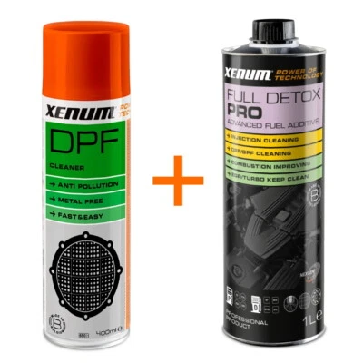 Pack XENUM - DETOX PRO 1L + DPF CLEANER 400ml + 1 buse d'injection + 1 embout