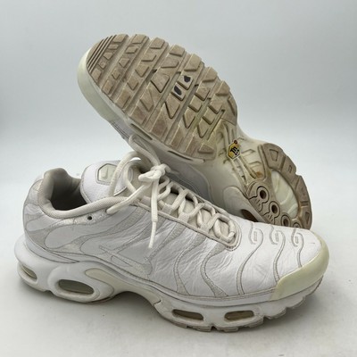 Nike Men's Size 8.5 Air Max Plus TN Triple White Athletic Shoes AJ2029-100  | eBay