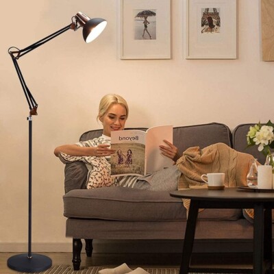 LED Stehlampe verstellbar Lese Stehlampe Stehleuchte für Schlafzimmer UK