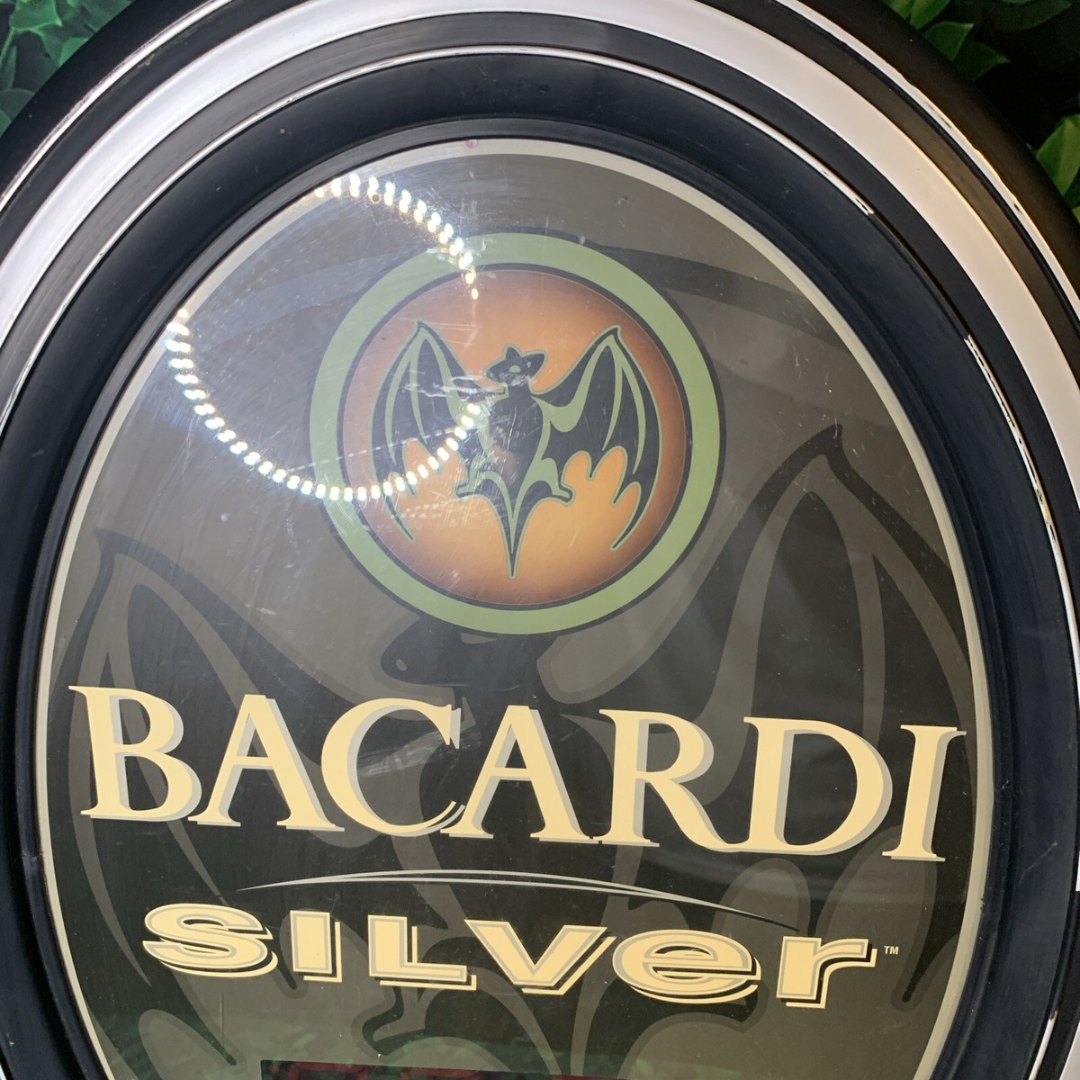 VINTAGE ORIGINAL BACARDI SILVER LIGHT UP CLOCK SIGN Used | eBay