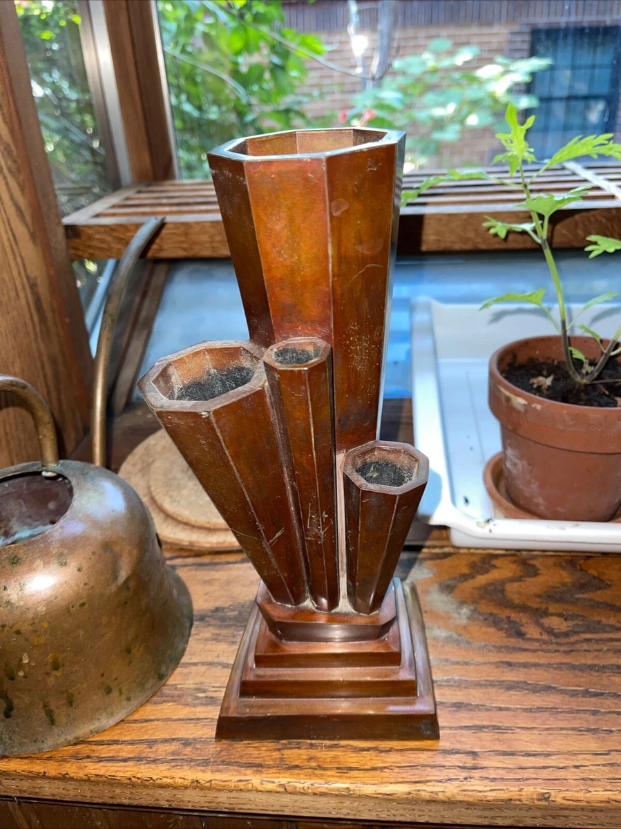 一進銅の陶器花瓶　日本工芸品 青铜日本花瓶1900-1940 | eBay