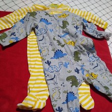 Baby's Cotton zip/Snap Footed Sleep Play, by Baby Favorite Pajamas lot 2