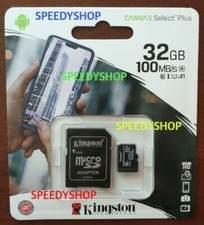 MICRO SD SDCS2 SDXC 32 64 128 GB 100MB/S KINGSTON SCHEDA MEMORIA CARD CLASSE 10