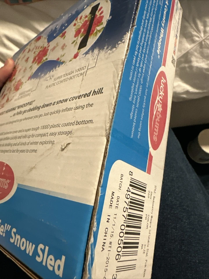 Back Country Whoopie de Lucky Bums—NUEVO SELLADO INFLABLE Trineo flores RÁPIDO Foto 3 de 4