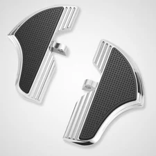 Chrome Passenger Defiance Floorboards For Harley Touring FLTR FLHX PEG Softail