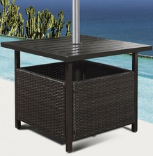 Us Leisure 189982 Cappuccino Veranda Wicker Side Table For Sale Online Ebay