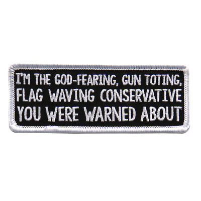 Hot Leathers PPL9611 God Fearing, Gun Toting 4''x1'' Patch