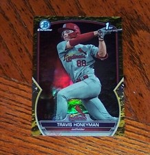 Travis Honeyman 2023 Bowman Draft 1ST YELLOW REFRACTOR 8/75 #BDC-95