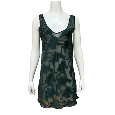 green emerald velvet dress Vintage Victoria Secret Green Washed Silk 2 pc Nightgown and Robe Set –  Modig main image 1