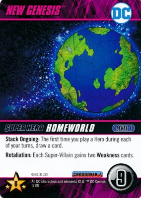 NEW GENESIS DC Comics Deck Building Game card NEW GODS HOMEWORLD LEVEL 1