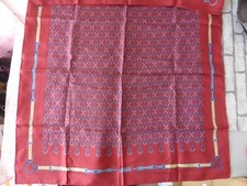 Gucci scarf silk 66cm x 68cm Old items red gucci