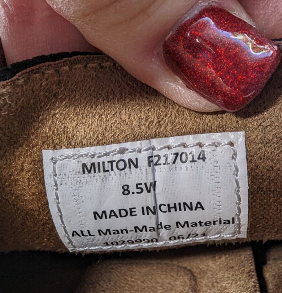 SAOLA Freeman Milton Scarpe Derby Stringate Memory Foam Soletta Nera Texture Uomo Taglia 8 5W