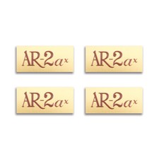 AR-2ax Speaker Grill Badges Aluminum logo Badge 53.9mm 2.125" X25.4mm 1" GOLD