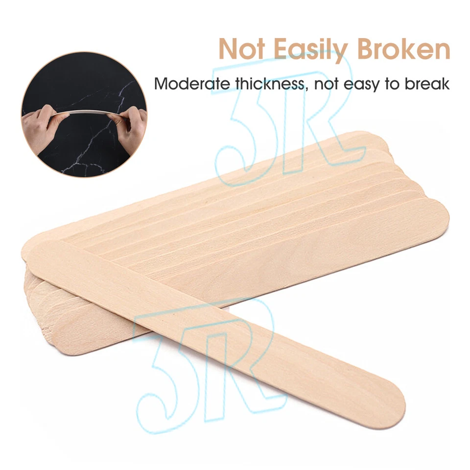 Waxing Spatula Wooden Stick Disposable Tongue Depressor Wax Applicator DIY Craft - image 3 of 4