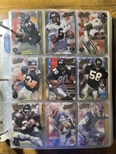 1992 ACTION PACKED FOOTBALL 217 CARD MIXED LOT WITH BINDER & SLEEVED