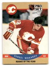 Sergei Makarov 1990 Pro Set HOCKEY #396 Calgary Flames