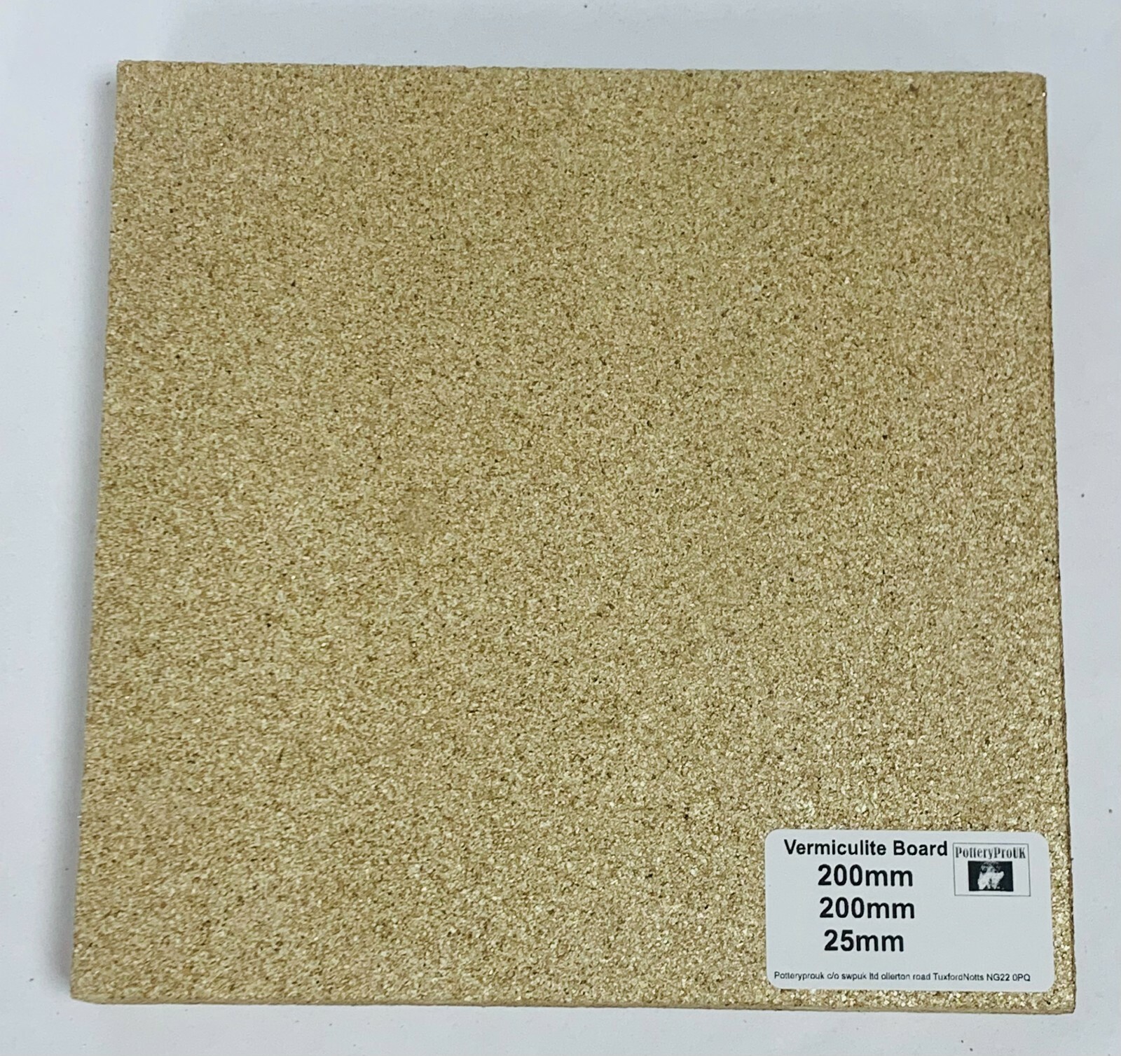 VERMICULITE 200x200x25mm HEAT PROOF SOLDERING BOARD BLOCK JEWELLERY