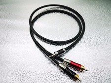 3.5mm To 2 RCA AUX Audio Cable Mini stereo Pure Copper Japan Made Hifi