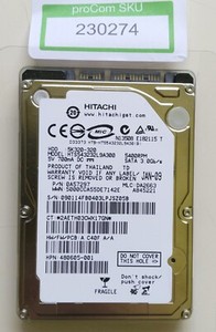 Hitachi / HTS543232L9A300 / 2,5" / SATA / 320 GB / 2 Stk. HDD / Festplatte