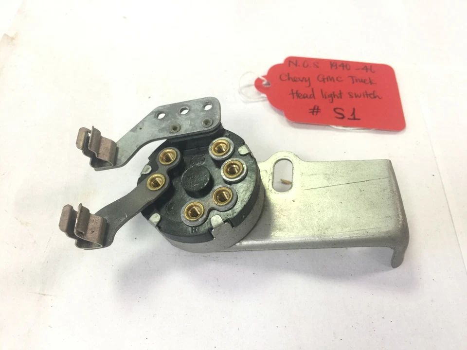 Interruptor de luz de cabeza N.O.S Delco Remy parte #1994017 para camión Chevy GMC 1940-46 #S1 Foto 3 de 3